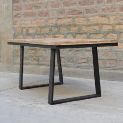 Table à Manger Bois Et Pieds Métal En U -Marché Meubles Magasin table a manger bois et pieds metal en u 4