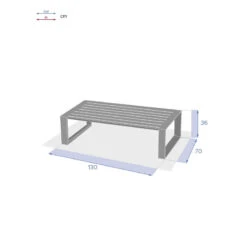 Table Basse Extérieure Allure Blanc Hespéride -Marché Meubles Magasin table basse exterieure allure blanc hesperide 2