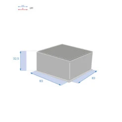 Table Basse Extérieure Carrée Savinia Coloris Tahini Hespéride -Marché Meubles Magasin table basse exterieure carree savinia coloris tahini hesperide 3