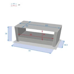 Table Basse Extérieure Polynésia Naturae Hespéride -Marché Meubles Magasin table basse exterieure polynesia naturae hesperide 2