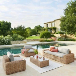 Table Basse Extérieure Rectangulaire Savinia Coloris Tahini Hespéride -Marché Meubles Magasin table basse exterieure rectangulaire savinia coloris tahini hesperide 2