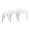 Table Basse Mileo Blanc Lot De 3 Atmosphera -Marché Meubles Magasin table basse mileo blanc lot de 3 atmosphera