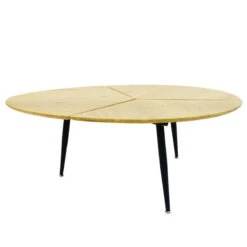 Table Basse Ovale Miller Pieds Métal