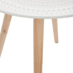 Table Basse Ronde Mileo Blanc Atmosphera -Marché Meubles Magasin table basse ronde mileo blanc atmosphera 3