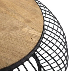 Table Basse X2 Métal Et Bois De Manguier Esther Atmosphera -Marché Meubles Magasin table basse x2 en metal et bois de manguier atmosphera 2