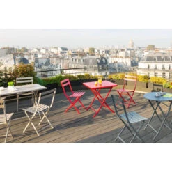 Table Carrée Pliante Greensboro 2p Graphite Hespéride -Marché Meubles Magasin table carree greensboro graphite 3