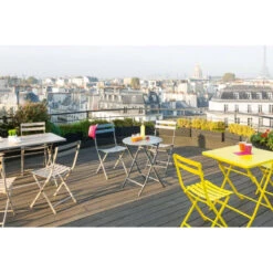 Table Ronde Pliante Greensboro 2p Graphite Hespéride -Marché Meubles Magasin table de jardin ronde hesperide 60cm greensboro graphite 3