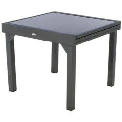 Table Piazza Extensible 8 Personnes Anthracite/graphite -Marché Meubles Magasin table piazza extensible 8 personnes anthracite graphite 2