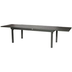 Table Rectangulaire Extensible Piazza 12 P. Graphite Hespéride -Marché Meubles Magasin table rectangulaire extensible piazza 12 personnes graphite hesperide 4