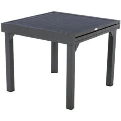 Table Rectangulaire Extensible Piazza 8 P. Graphite Hespéride -Marché Meubles Magasin table rectangulaire extensible piazza 8 personnes graphite hesperide 2