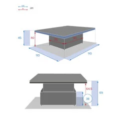 Table Relevable Moorea Terre Ombre Hespéride -Marché Meubles Magasin table relevable moorea terre d ombre hesperide 5