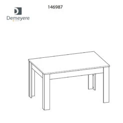Demeyere Table De Salle Manger 140 Cm Bruce -Marché Meubles Magasin table salle manger bruce 3