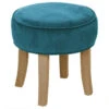 Tabouret En Velours Adriel Coloris Duck Atmosphera -Marché Meubles Magasin tabouret adriel en velours coloris duck