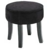 Tabouret En Velours Adriel Coloris Noir Atmosphera 1 Tabouret En Velours Adriel Coloris Noir Atmosphera -Marché Meubles Magasin tabouret adriel en velours coloris noir