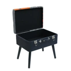 Tabouret Coffre Valise Patchwork Sur Pieds -Marché Meubles Magasin tabouret coffre valise patchwork sur pieds 2