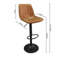 Tabouret De Bar Barcelona PU Cognac -Marché Meubles Magasin tabouret de bar barcelona pu cognac 3