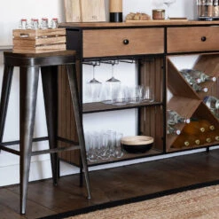 Tabouret De Bar Gris Joris GM Atmosphera -Marché Meubles Magasin tabouret de bar gris joris gm atmosphera 1