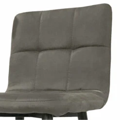 Tabouret De Bar Gris Pieds Métal Noir -Marché Meubles Magasin tabouret de bar gris pieds metal noir 1 2