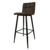 Tabouret De Bar Marron Pieds Métal Noir