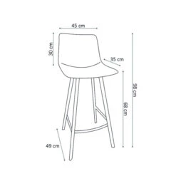 Tabouret De Bar Ozan PU Noir -Marché Meubles Magasin tabouret de bar ozan pu noir 2