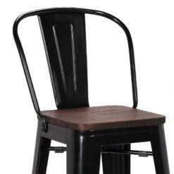 Tabouret De Bar Oscar Orme Antique Et Noir -Marché Meubles Magasin tabouret de bar victoria orme antique et noir 4