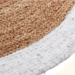 Tapis En Jute Bord Blanc D120 Atmosphera -Marché Meubles Magasin tapis en jute bord blanc d120 atmosphera 3