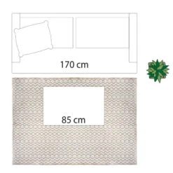 Tapis En Jute Et Coton 120x170cm Atmosphera -Marché Meubles Magasin tapis en jute et coton 120x170cm atmosphera 4