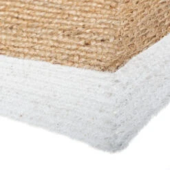 Tapis Jute Naturel Bord Blanc 120x170 Atmosphera -Marché Meubles Magasin tapis jute naturel bord blanc 120x170 atmosphera 3