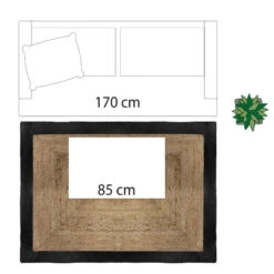 Tapis Jute Naturel Bord Noir 120x170 Atmosphera 11 Tapis Jute Naturel Bord Noir 120x170 Atmosphera -Marché Meubles Magasin tapis jute naturel bord noir 120x170 atmosphera 4