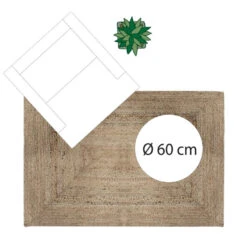 Tapis Jute Naturel Rectangulaire 120x170 Atmosphera -Marché Meubles Magasin tapis jute naturel rectangulaire 120x170 atmosphera 3