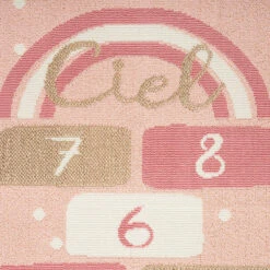 Tapis Marelle Rose 80x152 Cm Atmosphera -Marché Meubles Magasin tapis marelle rose 80x152 cm atmosphera 1 2