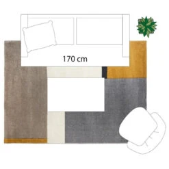 Tapis Rectangulaire Relief Abstrait 160x230 Atmosphera -Marché Meubles Magasin tapis rectangulaire relief abstrait 160x230 atmosphera 2