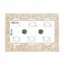 Tapis Rectangulaire Relief Feuille 160x230 Atmosphera -Marché Meubles Magasin tapis rectangulaire relief feuille 160x230 atmosphera 1 3