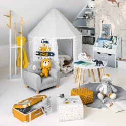Tente Yourte Gris Pour Chambre Enfant Atmosphera -Marché Meubles Magasin tente yourte gris pour chambre enfant atmosphera 2