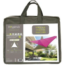 Toile Solaire 2x2x2m Curacao Gris Hespéride -Marché Meubles Magasin toile solaire 2x2x2m luxe hesperide curacao gri 2