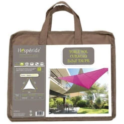 Toile Solaire 2x2x2m Curacao Taupe Hespéride 8 Toile Solaire 2x2x2m Curacao Taupe Hespéride -Marché Meubles Magasin toile solaire 2x2x2m luxe hesperide curacao taupe 2