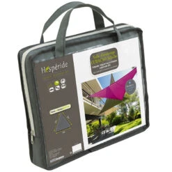 Toile Solaire 3x3x3m Curacao Gris Hespéride -Marché Meubles Magasin toile solaire 3x3x3m luxe hesperide curacao gris 3