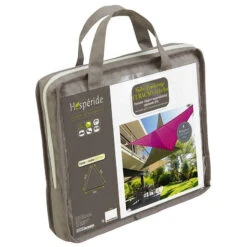 Toile Solaire 4x4x4m Curacao Taupe Hespéride -Marché Meubles Magasin toile solaire 4x4x4m luxe hesperide curacao taupe 3