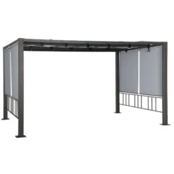 Tonnelle Moai 3x4 M Ardoise Hespéride -Marché Meubles Magasin tonnelle moai 3x4 m hesperide 5