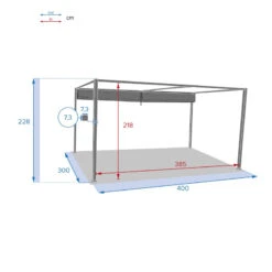 Tonnelle Palmeira 4x3 M Gris Ardoise Hespéride -Marché Meubles Magasin tonnelle palmeira 4x3 m gris ardoise hesperide 4