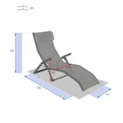 Transat 2 Positions Bordeaux / Graphite Decima Hespéride -Marché Meubles Magasin transat 2 positions bordeaux graphite decima hesperide 7