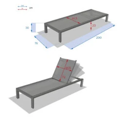 Transat Evasion Anthracite/graphite Hespéride -Marché Meubles Magasin transat evasion anthracite graphite hesperide 3