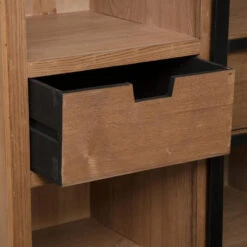 Vitrine Porte Coulissante Danik 2 Tiroirs Atmosphera -Marché Meubles Magasin vitrine porte coulissante danik 2 tiroirs atmosphera 4